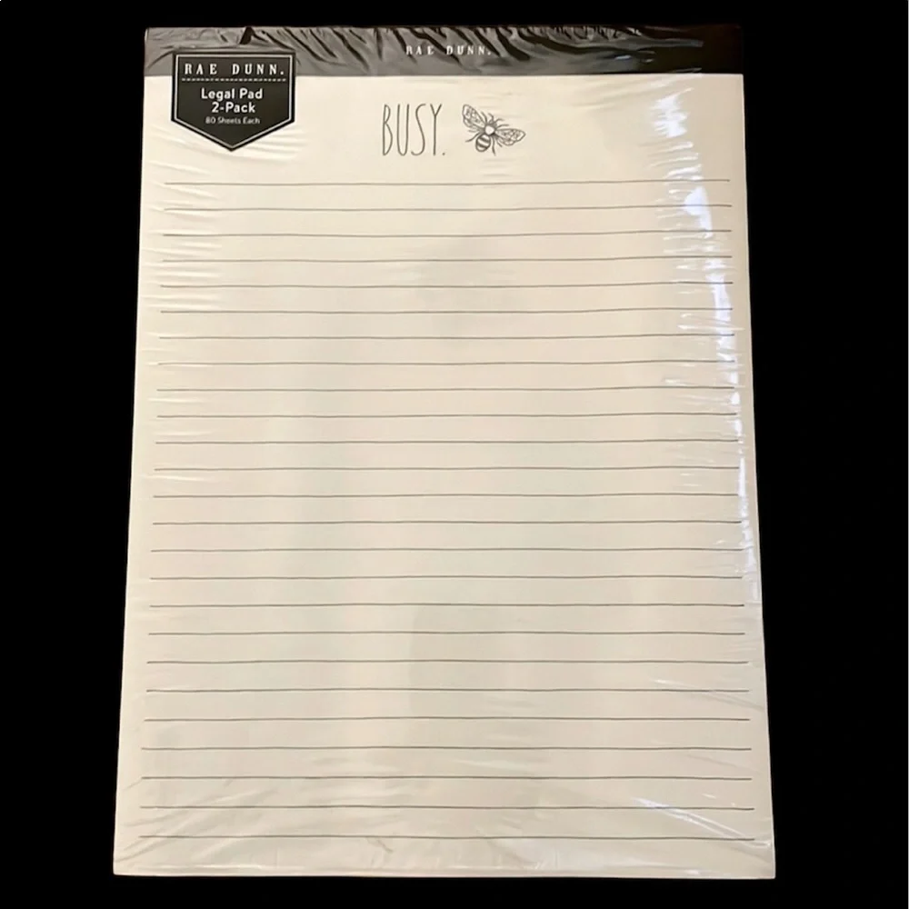 🆕 Rae Dunn BEE Legal Pad 2 Pack